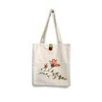 Hand-Painted Floral Canvas Tote Bag with Artisan Design