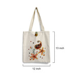 Hand-Painted Paisley Floral Canvas Tote Bag