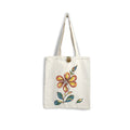 Artisan Hand-Painted Floral Canvas Tote Bag - Unique & Eco-Friendly