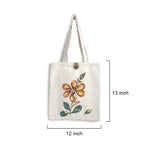 Artisan Hand-Painted Floral Canvas Tote Bag - Unique & Eco-Friendly