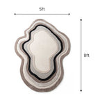 Detailed view of hand-tufted texture on Aurora Rugs organic New Zealand wool rug