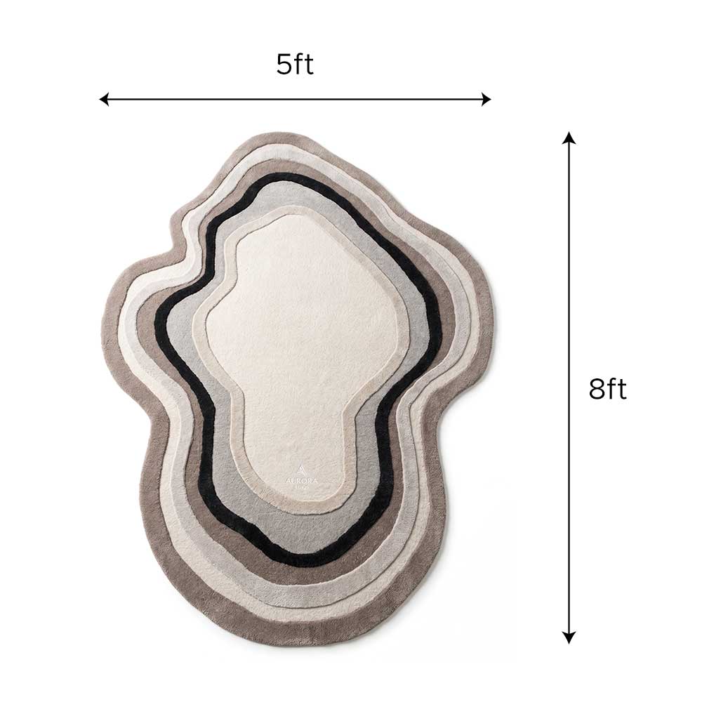 Detailed view of hand-tufted texture on Aurora Rugs organic New Zealand wool rug