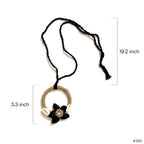 Boho Jute & Cowrie Shell Pendant Necklace - Madhues