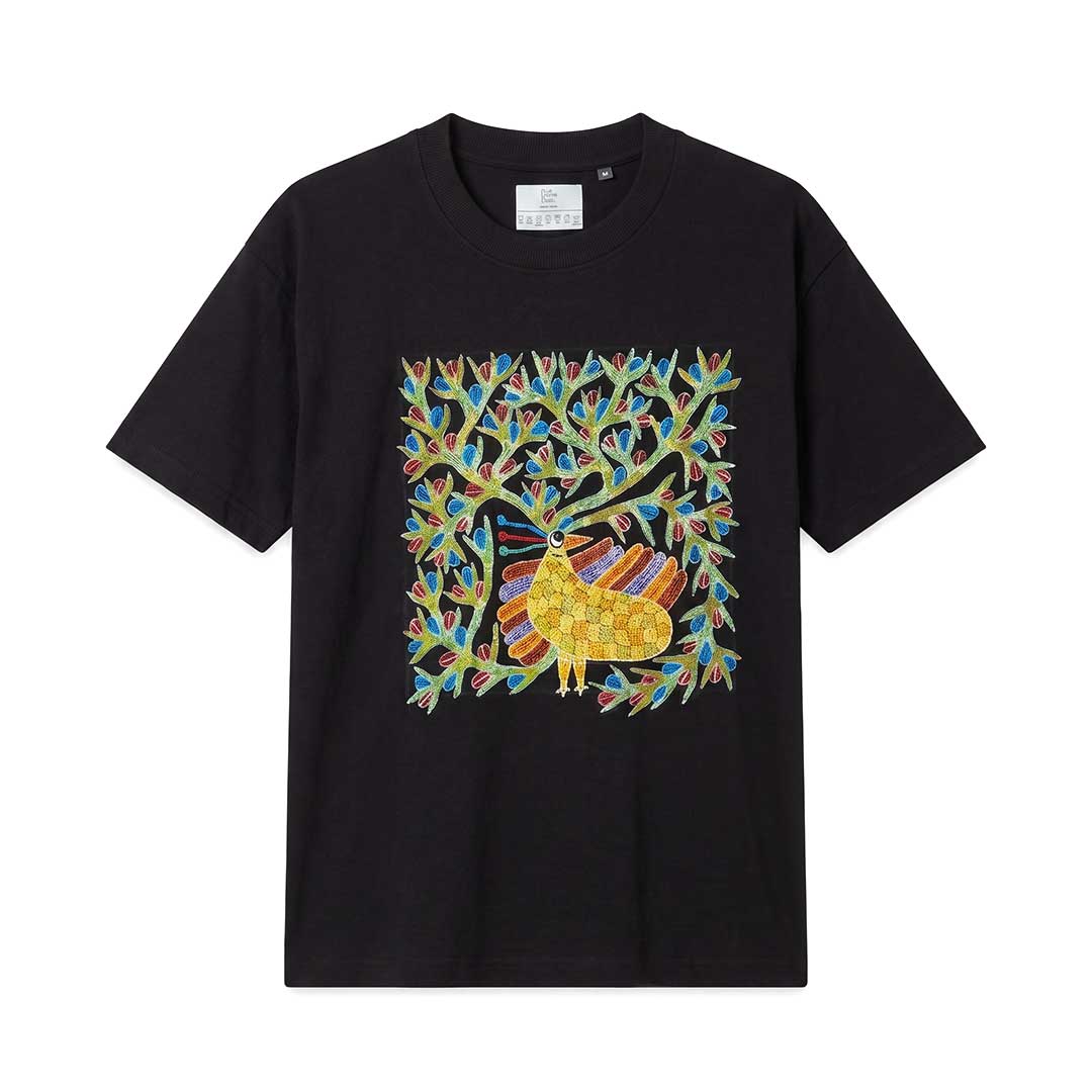 Hand Painted Folk Art Bird T-Shirt