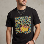 Hand Painted Folk Art Bird T-Shirt