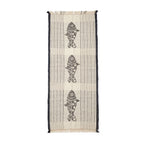 Hand-Woven Dhokra Weaving Triple Fish Cream Runner