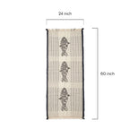 Hand-Woven Dhokra Weaving Triple Fish Cream Runner