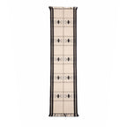 Hand-Woven Dhokra Weaving Tribal Diamond Cream Table Runner