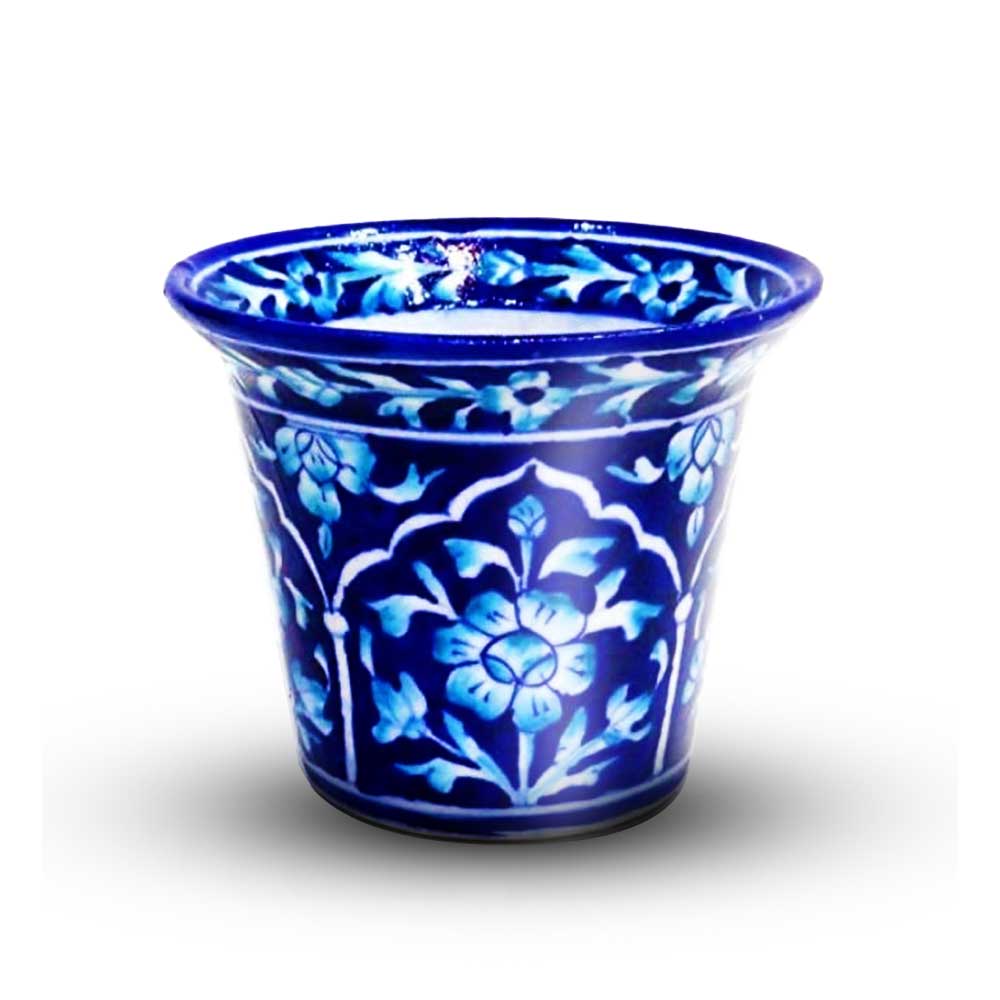 Cobalt Serenity Blue Pottery Planter - Image 1