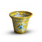 Sunflower Hues Blue Pottery Planter - Image 1