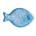 Blue Pottery Hand-Painted Sky Blue Fish Trinket Tray