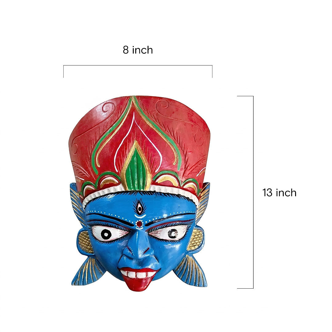 mask with dimensions on a white background