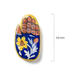 Artisanal Blue Pottery Sunflower Incense Stick Holder