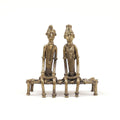 Handcrafted Dhokra Brass Tribal Couple on Charpai Figurine