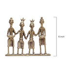 Handcrafted Dhokra Brass Tribal Dancers and Drummers Figurine