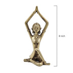 Handmade Brass Meditating Yoga Woman Figurine