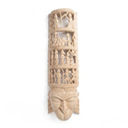 Gamari Wood Narrative Wall Mask with Mythological Carvings
