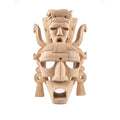 Gamari Wood Hand-Carved Mask with Dual Human Faces