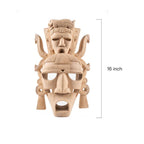 Gamari Wood Hand-Carved Mask with Dual Human Faces