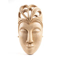 Hand-Carved Gamari Wood Mask with Ornate Scalloped Crest