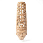 Handmade Gamari Wood Mask with Six-Tiered Narrative Headdress
