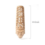 Handmade Gamari Wood Mask with Six-Tiered Narrative Headdress
