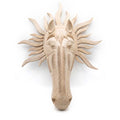 Hand-Carved Gamari Wood Horse Spirit Mask with Radiant Mane