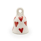 Assorted Hand-Painted Blue Pottery Bell Set of 5