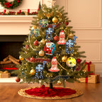 Hand-Painted Indian-Inspired Assorted Christmas Ornaments (Set of 5) - Madhues