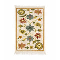 cream floral area rug