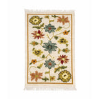 cream floral area rug