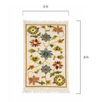 cream floral rug