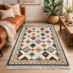 geometric tribal rug