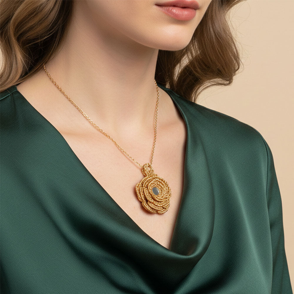 Elegant Floral Pendant