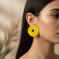 Vibrant Yellow Sunshine Handmade Stud Earrings
