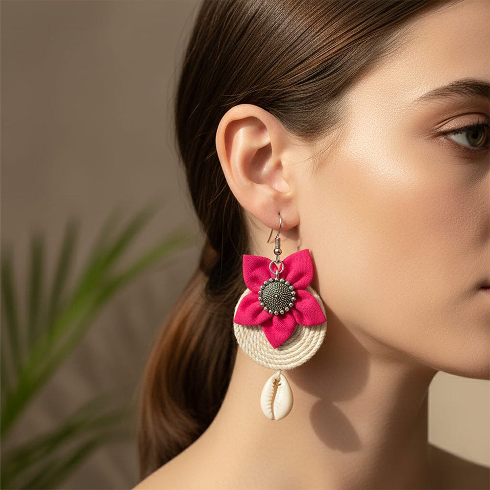 Summer Bloom Jute Earrings
