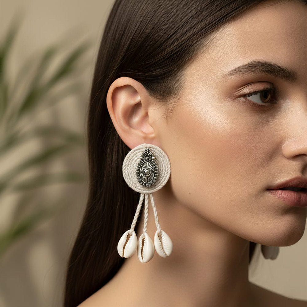 Seashell Jute Earrings