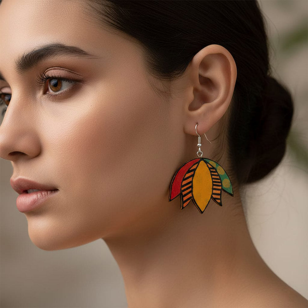 Radiant Petal Dangles – Handmade Floral Dangle Earrings