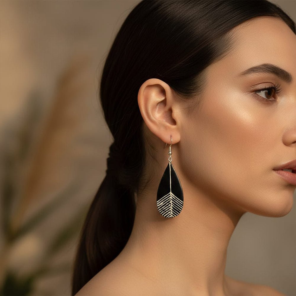 Whispering Feathers – Handmade Artistic Feather Earrings