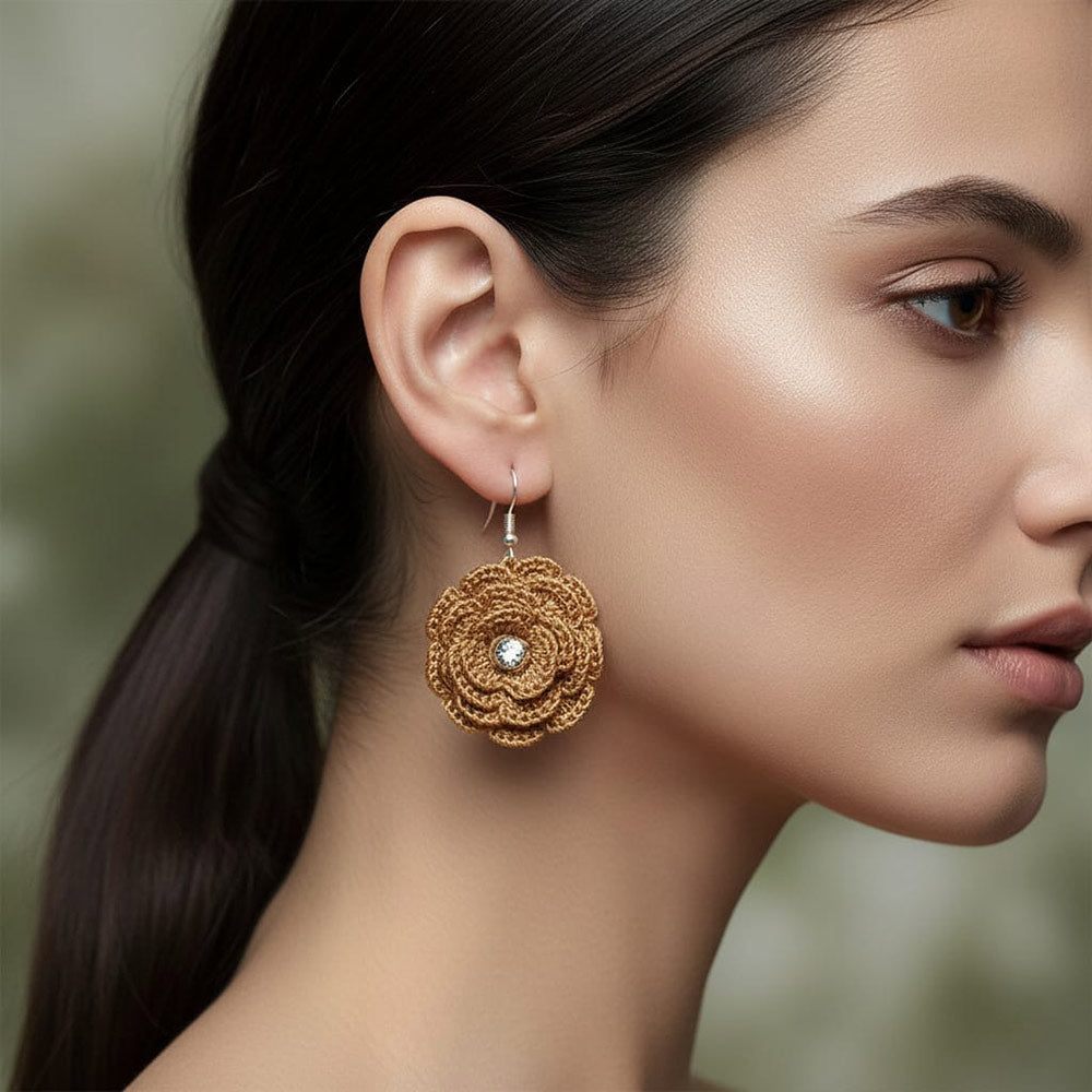 Golden Rose Earrings