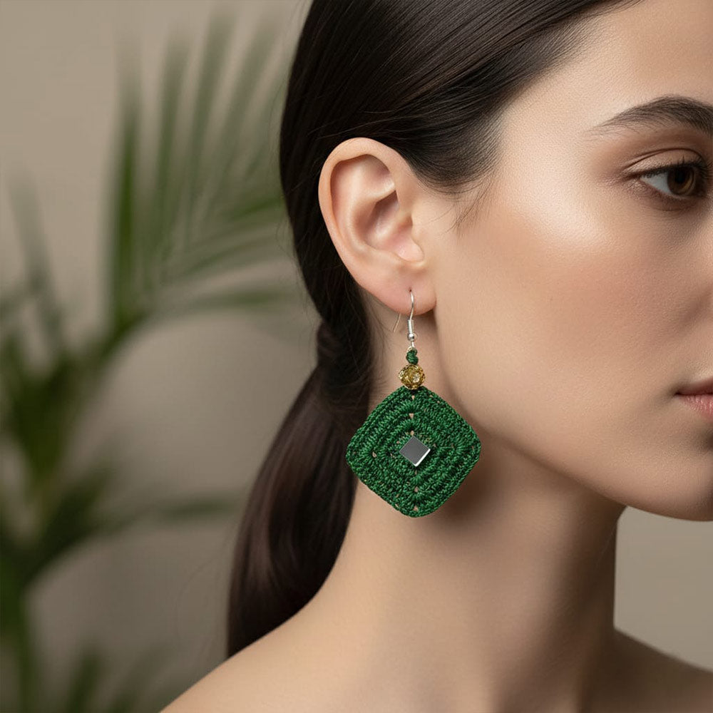 Geometric Gem Earrings