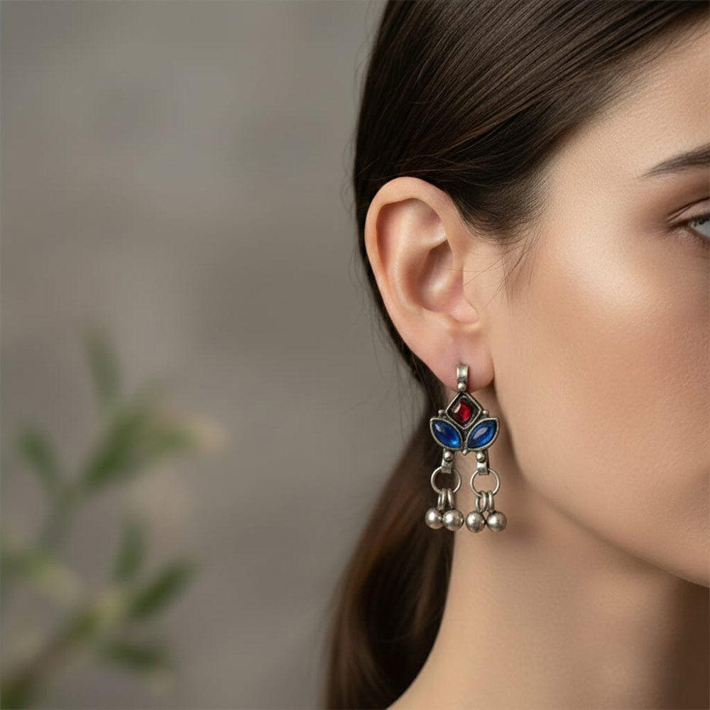 Gemstone Glow Rajasthani Earrings