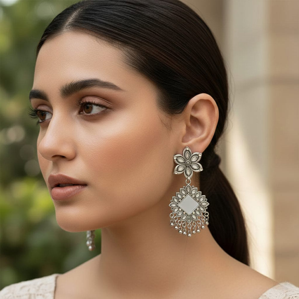Jhumka Jubilee Rajasthani Mirrorwork Earrings