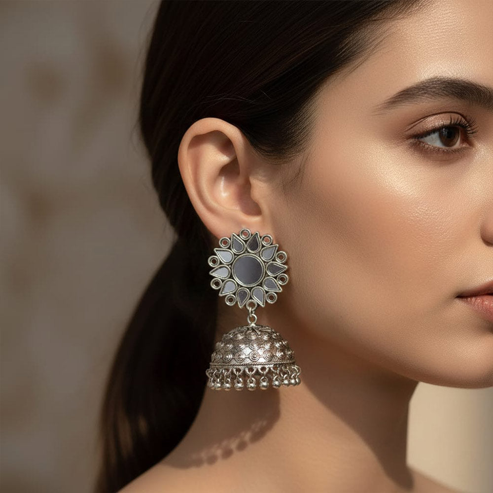 Rajasthani Mirror Magic Jhumkas