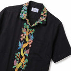 Hand Painted Gond Art Tree & Birds Black Shirt