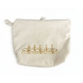 Gota Patti-Embroidered Cream Travel Pouch