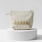 Gota Patti-Embroidered Cream Travel Pouch