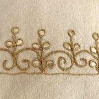 Gota Patti-Embroidered Cream Travel Pouch