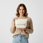 Gota Patti-Embroidered Cream Travel Pouch