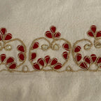 Gota Patti-Embroidered Canvas Travel Pouch - Floral Design